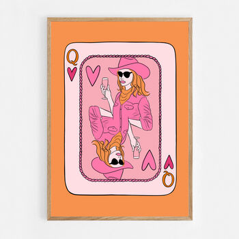Queen Of Hearts Cowgirl Print, 4 of 5