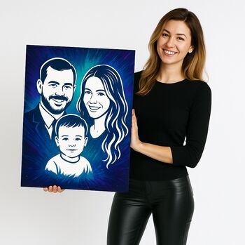 Personalised Paint Your Own Photo Portrait Diy Kit | 70 X 50cm, 5 of 7