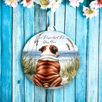 Personalised Bulldog Dog Beach Walk Collection, 4 of 8