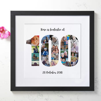 Personalised 100th Birthday Photo Collage, 9 of 9