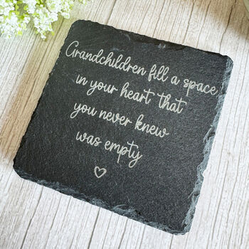 Heartfelt Slate Coaster For Grandparents Fill A Space Keepsake Gift, 4 of 6
