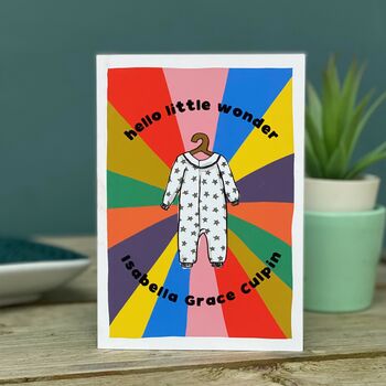 New Baby Card 'Hello Little Wonder', 4 of 5