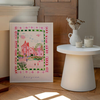 Rhs Garden Bridgewater Art Print – Heritage Pink Salford Poster, 3 of 7