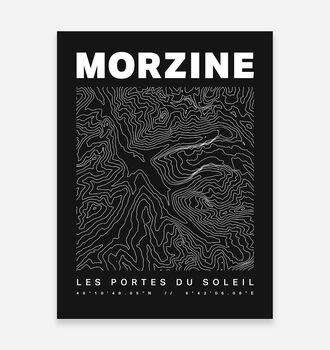 Morzine Contours Art Print Outdoor Sports, 2 of 6