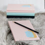 Pink Personalised Notebook Hand Painted + Eco Friendly, thumbnail 2 of 5