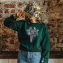 Embroidered Big Bunch Of Flowers Sweater, thumbnail 1 of 6