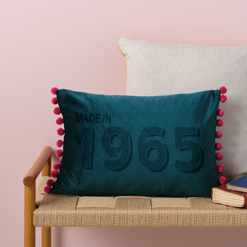 Personalised 60th Birthday Velvet Cushion, 9 of 12