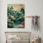 Japanese Vintage Mountain Forest Art Print, thumbnail 4 of 4