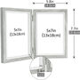 Wooden Folding Picture Frame Vertical Light Grey, thumbnail 2 of 4