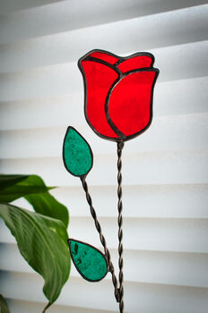 Stained Glass Rose Everlasting Flowers By Post, 5 of 12