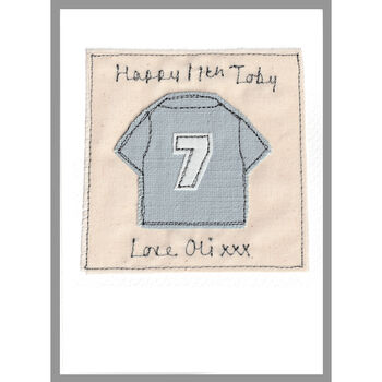 Personalised Football Shirt Birthday Card For Him, 8 of 12