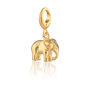 Sterling Silver Elephant Charm Necklace, Sterling Silver Or Gold Plated, thumbnail 5 of 10