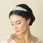 Emma Silver Plated Crystal And Pearl Cluster Tiara, thumbnail 5 of 6