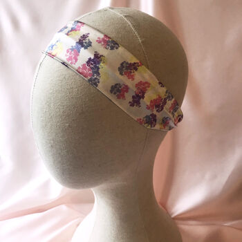Floral Print Silk Anya Headband, 6 of 6