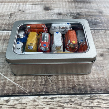 Gift Tin Of Chocolate Camper Vans, 5 of 5