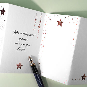 Personalised Thank You Teacher Fold Out Foil Card, 2 of 4