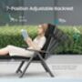 Folding Sun Lounger With Thick Mattress Cushion, thumbnail 5 of 11