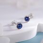 Sterling Silver Tiny Lapis Lazuli Stud Earrings, thumbnail 1 of 11