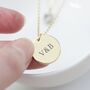 Personalised Layered Crystal Heart And Disc Necklace, thumbnail 2 of 11