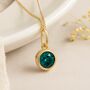 Personalised Gold Plated Sterling Silver May Emerald Birthstone Necklace, thumbnail 1 of 9