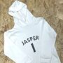 Personalised Football Shirt Style Baby Grow, T Shirt, thumbnail 3 of 4