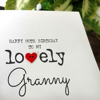 Personalised 80th Birthday Card For Special Granny, Handmade Card For Grandma, 2 of 4