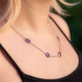 Tanzanite Necklace On Silver Chain, thumbnail 1 of 2