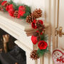 Rose Red Traditional Christmas Garland, thumbnail 4 of 8
