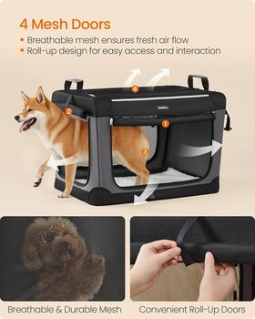 Collapsible Dog Crate Portable Pet Carrier, 5 of 6