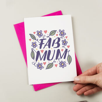 Fab Mum Floral Mothers Day Card, 3 of 3