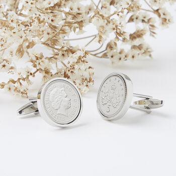 Five Pence 18th 2008 Birthday Coin Cufflinks, 2 of 10