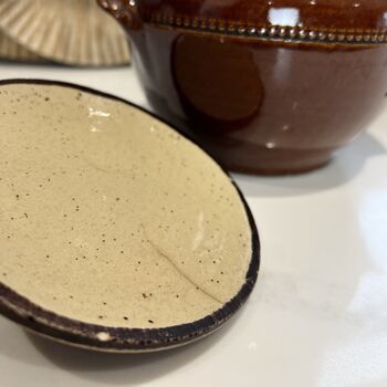 Vintage Pearson's Brown Glazed Stoneware Pot, 3 of 9