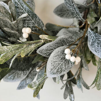 Frosted Mistletoe Christmas Wreath, 3 of 3