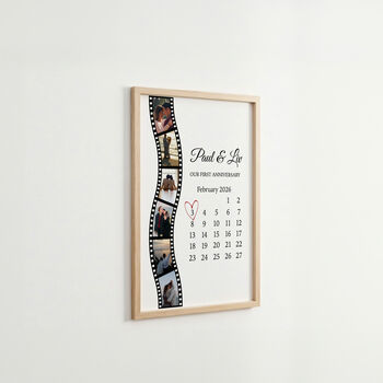 Personalised Anniversary Film Strip Calendar Print, 4 of 8