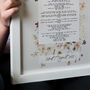Personalised Floral First Dance Lyrics Print, thumbnail 4 of 9