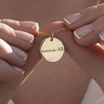 Gold Plated Or Sterling Silver Mama Necklace, 3 of 4