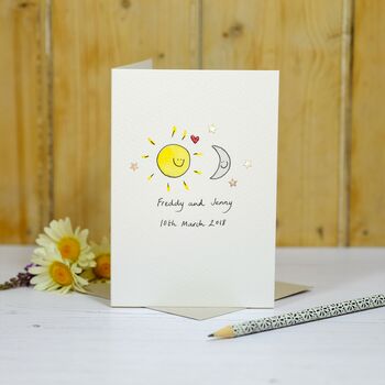 Personalised Sun And Moon Handmade Card, 3 of 3