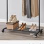 Clothes Rack Double Rod Clothing Rail Storage Shelf, thumbnail 9 of 12