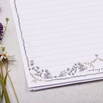 A4 Letter Writing Paper With Victorian Floral Border, 2 of 4