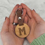 Personalised Wooden Initial Keyring, thumbnail 1 of 6