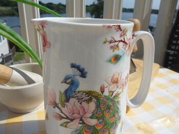 Medium China Jug In Peacock Design, 3 of 8