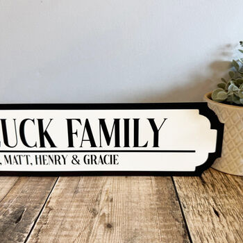 Personalised Family Name Road Sign For Home Decor, 2 of 4