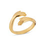 Gold Plated Sterling Silver Open Style Hug Ring, thumbnail 1 of 5