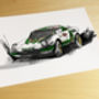Lancia Stratos Rally Car Illustration, thumbnail 2 of 4