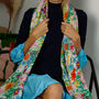 Wildflower Tassel Printed Scarf — Personalised Gift Card And Gift Box Option, thumbnail 3 of 9