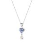 November Birthstone Necklace Sterling Silver With Real Flowers, thumbnail 4 of 12