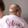 Pink Personalised Embroidered New Baby Name Cardigan, thumbnail 1 of 12