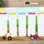Personalised Children's Tractor Weekly Planner, thumbnail 2 of 5