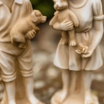 Large Boy And Girl Standing Statues Garden Ornament Decor, 5 of 6