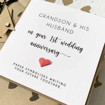 1st Anniversary Card For Grandson And His Husband, 2 of 2